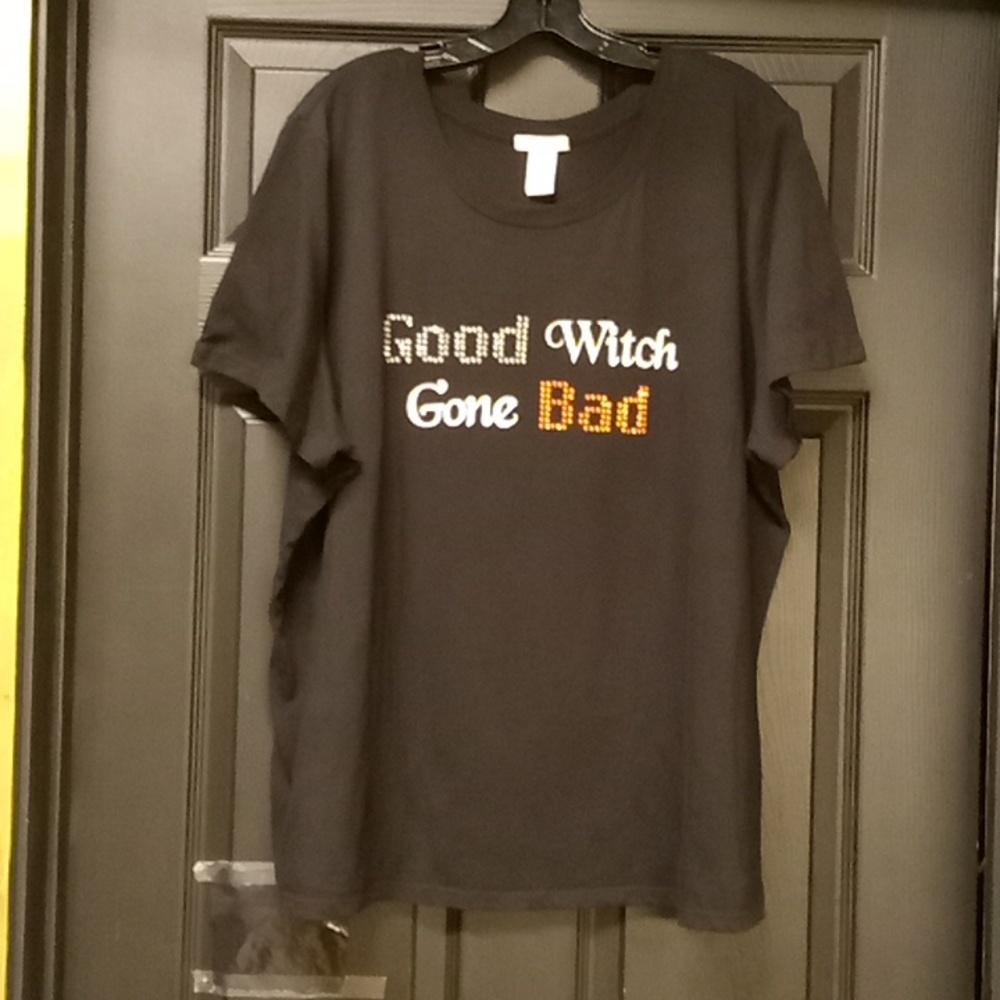 Black Graphic T-Shirt with Text Design